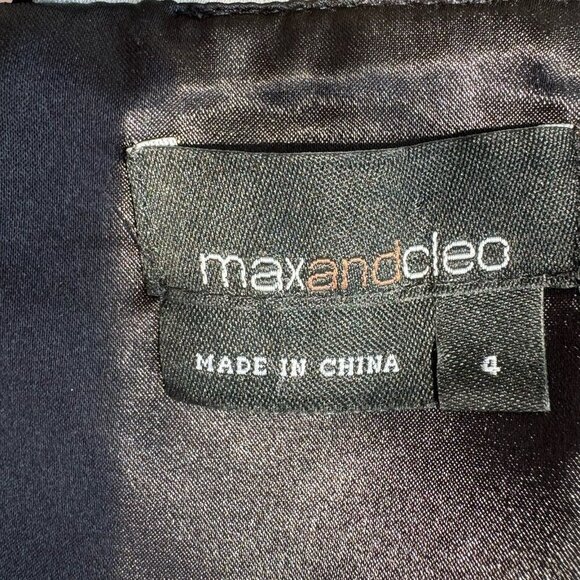 Max And Cleo By BCBG Women’s Pleated Ruffle One Shoulder Mini Dress Black Size 4 - Picture 16 of 16